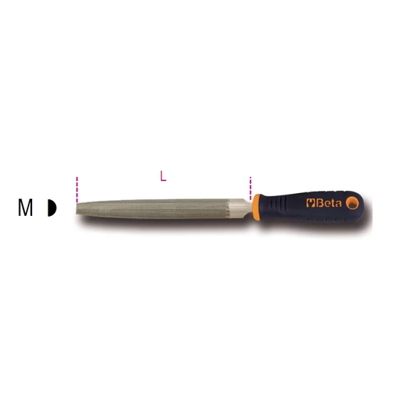 Beta 1719BMD10/M félkerek nagyoló reszelő markolattal, 250 mm