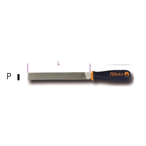 Beta 1719BMD6/P lapos nagyoló reszelő markolattal, 150 mm