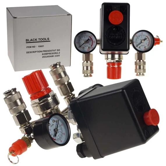 Black 10681 kompresszor nyomáskapcsoló, 230V, 6-8bar