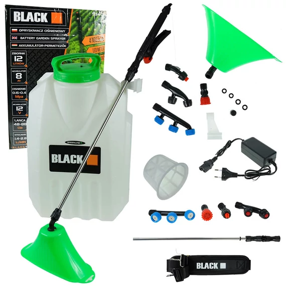 Black 53407 akkumulátoros permetező (12V akkuval és töltővel)