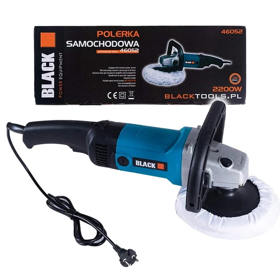 Black 46052 polírozó gép 180mm, 2200W, M14
