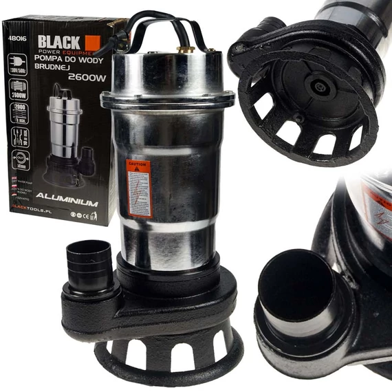 Black 48016 kézi vízszivattyú alumínium 2600W, 10m, 2&quot;