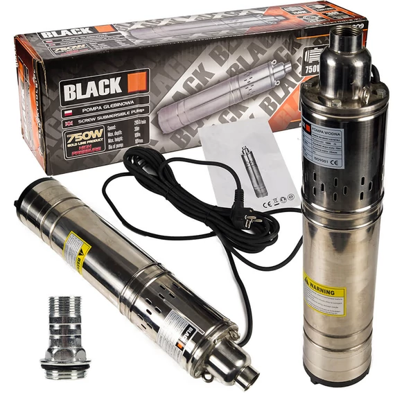 Black 48009 önfelszívó kerti szivattyú, 750W