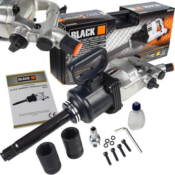 Black 12205 levegős ütvecsavarozó,  ipari légkulcs, 1&quot;, 4950Nm, 8-12bar