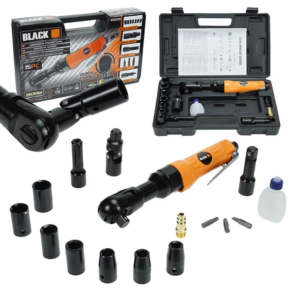 Black 12209 pneumatikus racsnis kulcs, 6.3bar, 1/4&quot;, 15db