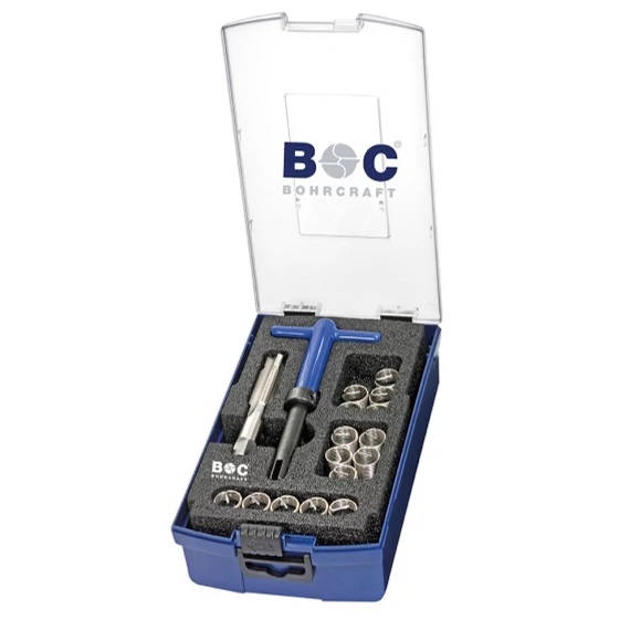 Bohrcraft gyújtógyertya menetjavító készlet, MF14x1.25mm, 17 részes