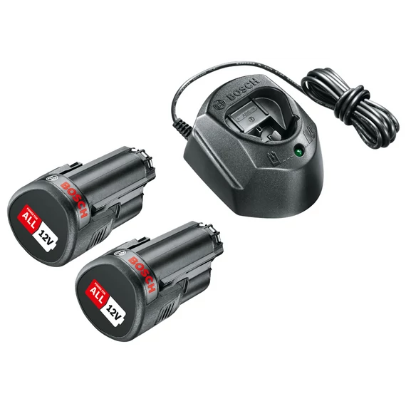 Bosch PBA akku és töltő, 12V, 2x1.5Ah