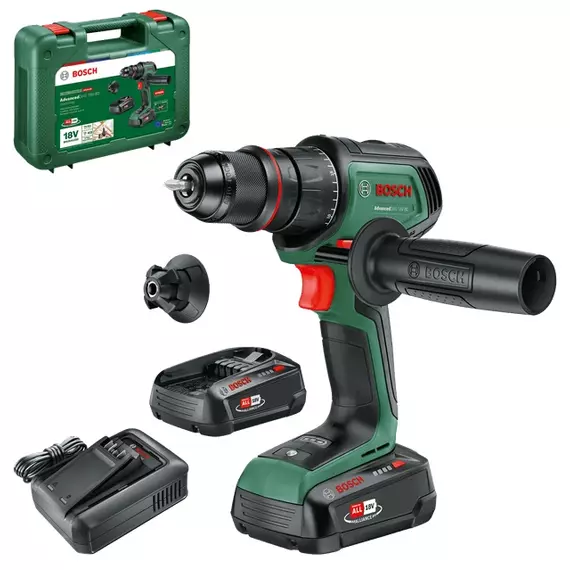 Bosch AdvancedDrill 18V-80 akkus fúró-csavarozó, 18V, 13mm (2x2.5Ah akkuval és töltővel)