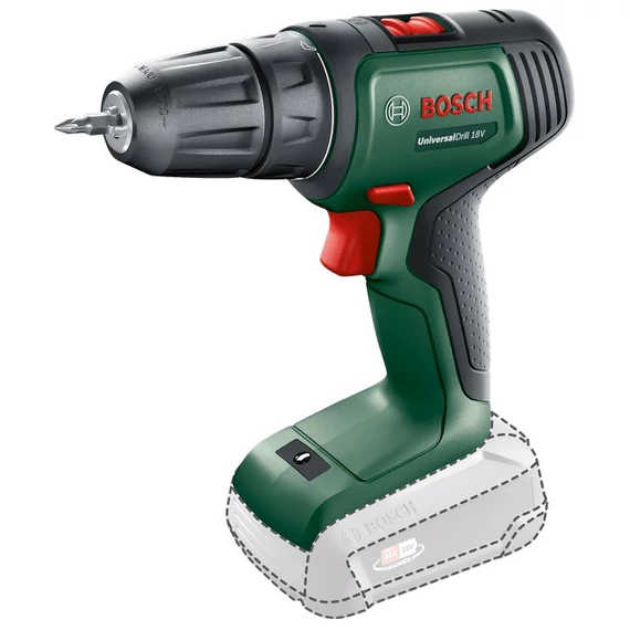 Bosch Universal Drill 18V akkus fúró-csavarozó, 18V, 10mm (akku és töltő nélkül)