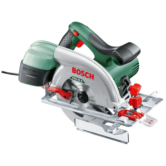 Bosch PKS 55 A kézi körfűrész forgácsgyűjtővel, 1.2kW, 160mm