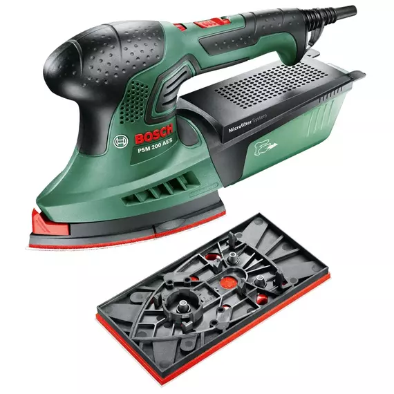 Bosch PSM 200 AES rezgőcsiszoló kofferben, 200W, 104cm²