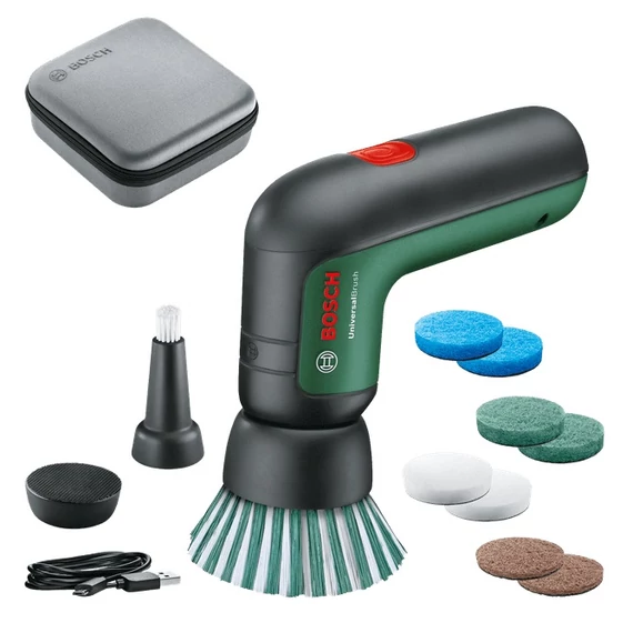 Bosch UniversalBrush akkus tisztítókefe tartozékokkal, 3.6V (USB töltővel)