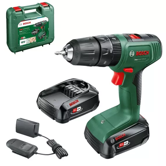 Bosch EasyImpact 18V-40 akkus ütvefúró, 13mm (2x1.5Ah akkuval és töltővel)