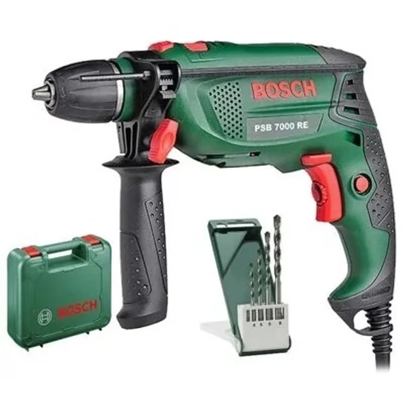 Bosch Universal Impact 7000 ütvefúrógép fúrószár készlettel kofferben, 700W