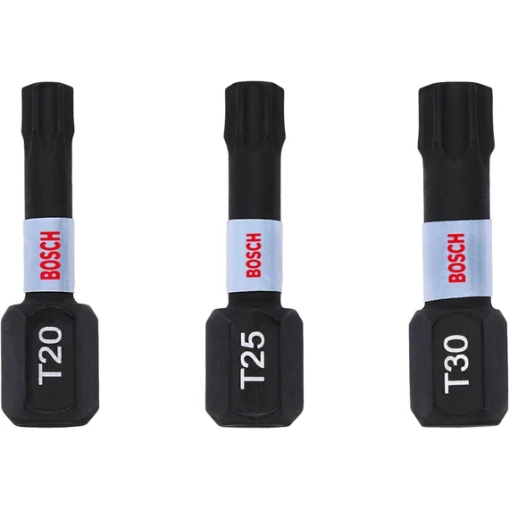 Bosch Impact Control csavarbit készlet, 25mm, T20-T30, 3db