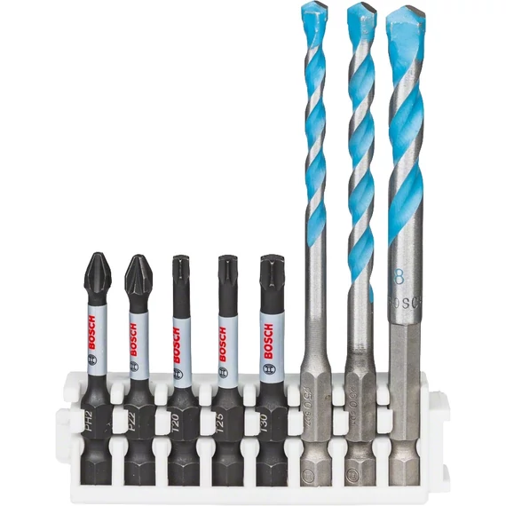 Bosch Impact Control csavarbit és MultiConstruction fúró készlet, 8db