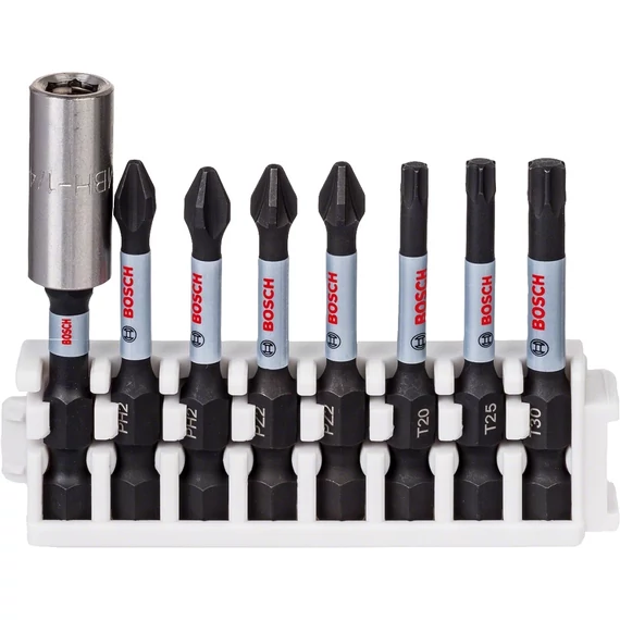 Bosch Impact Control csavarbit készlet mágneses bittartóval, 50mm, PH-PZ-T, 8db