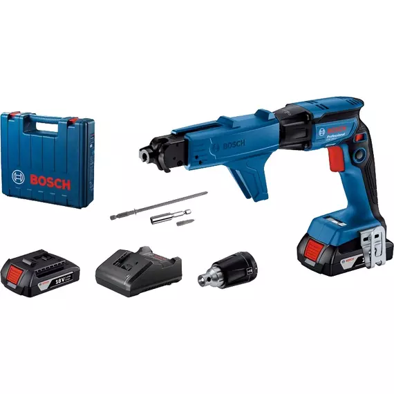 Bosch GTB 185-LI akkus csavarbehajtó kofferben, 18V, 1/4&quot; (2db 2Ah akkuval és töltővel)