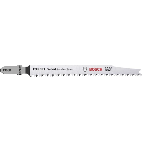 Bosch Expert T308B Wood 2-Side Clean dekopírfűrészlap, T-befogás, 117mm, 100db