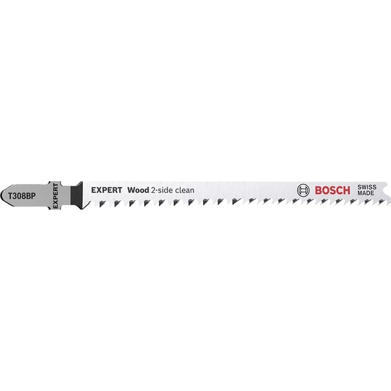 Bosch Expert T308BP Wood 2-Side Clean dekopírfűrészlap, T-befogás, 117mm, 5db