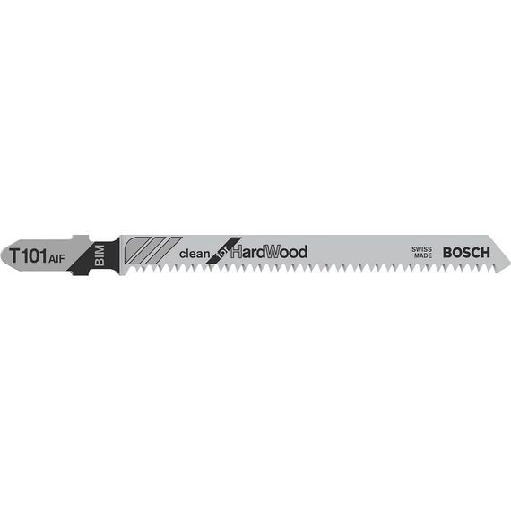 Bosch T101AIF Clean for Hard Wood dekopírfűrészlap, T-befogás, 100mm, 5db