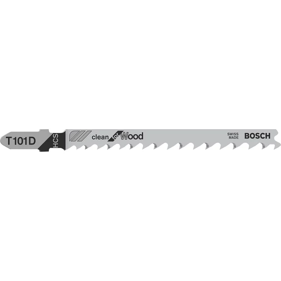 Bosch T101D Clean for Wood dekopírfűrészlap, T-befogás, 100mm, 5db