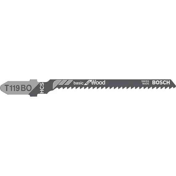 Bosch T119BO Basic for Wood dekopírfűrészlap, T-befogás, 83mm, 5db