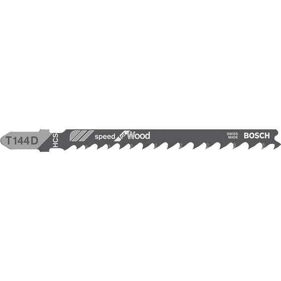 Bosch T144D Speed for Wood dekopírfűrészlap, T-befogás, 100mm, 3db