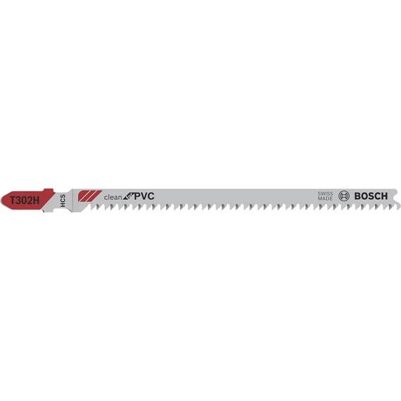 Bosch T302H Clean for PVC dekopírfűrészlap, T-befogás, 132mm, 5db
