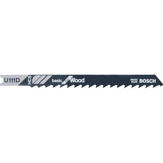 Bosch U111D Basic for Wood dekopírfűrészlap, U-befogás, 92mm, 4mm, 3db