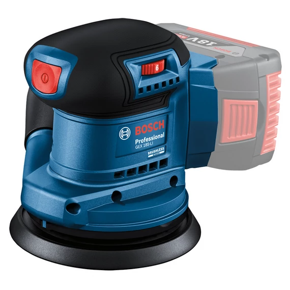 Bosch GEX 185-LI akkus excentercsiszoló, 18V, 125mm (akku és töltő nélkül)