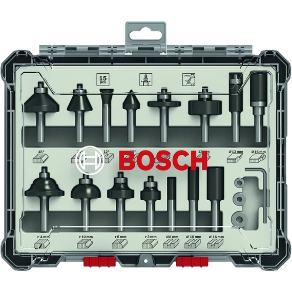 Bosch él- és profilmaró készlet, 8mm, 15db