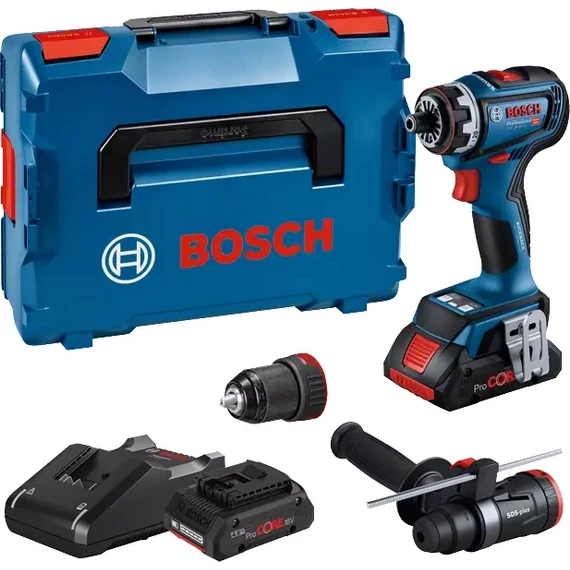 Bosch GSR 18V-90 FC akkus fúrócsavarozó kofferben, tartozékokkal, 18V, 13mm (2x4Ah akkuval és töltővel)