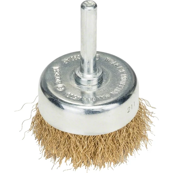 Bosch fazékkefe fúrógéphez, hengeres, réz, hullámos, 0.2x50mm