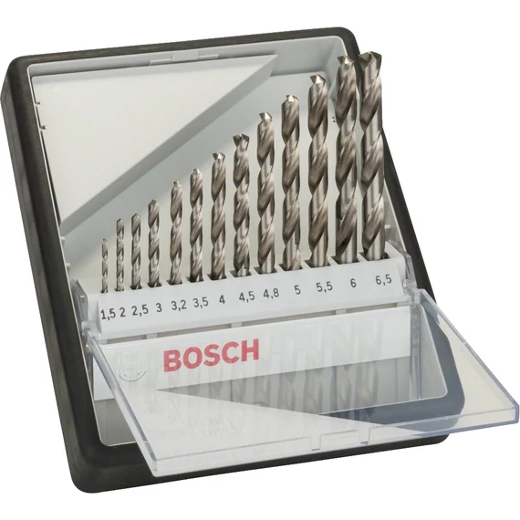 Bosch Robust Line fémfúrószár készlet, hengeres, HSS-G, 1.5-6.5mm, 13db