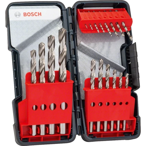 Bosch ToughBox fémfúrószár készlet, hengeres, HSS-G, 1-10mm, 18db