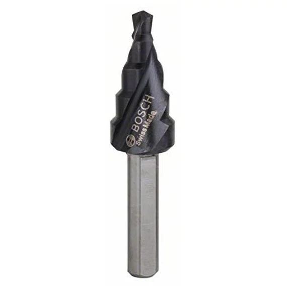 Bosch lépcsős fúrószár, 5 lépcsős, háromlapú, HSS-AlTiN, 4-12mm