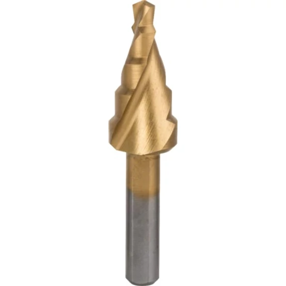 Bosch lépcsős fúrószár, 5 lépcsős, háromlapú, HSS-TiN, 4-12mm