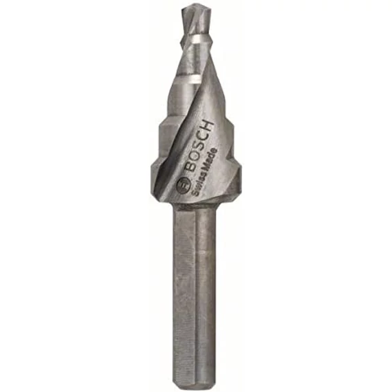 Bosch lépcsős fúrószár, 5 lépcsős, háromlapú, HSS, 4-12mm