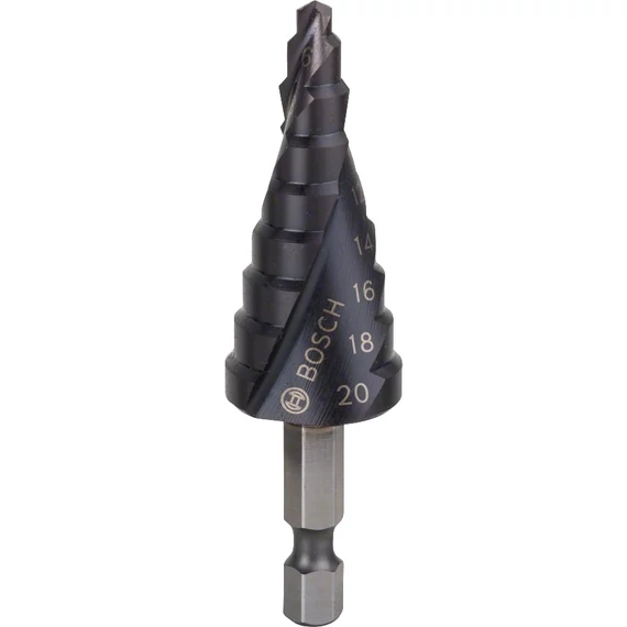 Bosch lépcsős fúrószár, 9 lépcsős, HEX, HSS-AlTiN, 4-20mm