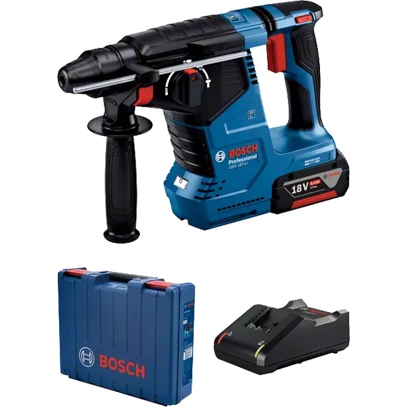 Bosch GBH 187-LI akkus fúrókalapács, SDS-Plus, 18V (5Ah akku, töltővel kofferban)