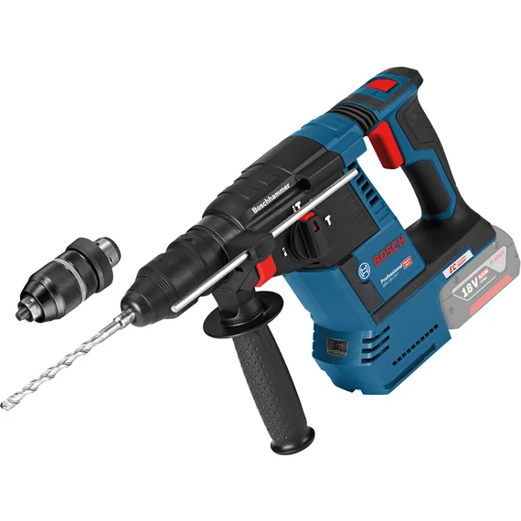 Bosch GBH 18V-26F akkus fúrókalapács fúrótokmánnyal, SDS-Plus, 18V (akku és töltő nélkül)