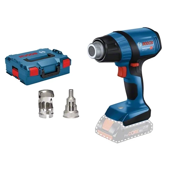 Bosch GHG 18V-50 akkus hőlégfúvó kofferben, 18V, 300°C (akku és töltő nélkül)