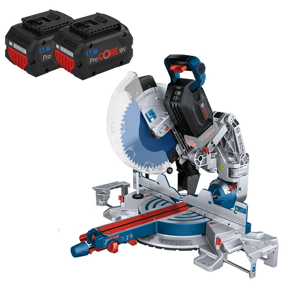 Bosch GCM 18V-305 GDC akkus gérvágó, 18V, 305mm (2db 5.5Ah akkuval és töltővel)