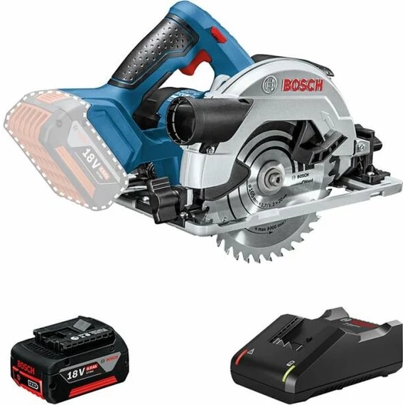 Bosch GKS 18V-57 akkus körfűrész, 18V, 165mm (4Ah akkuval és töltővel)