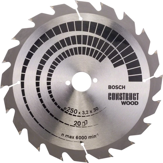 Bosch Construct Wood körfűrészlap asztali fűrészgéphez, szegelt fára, 400x30mm, 28fog