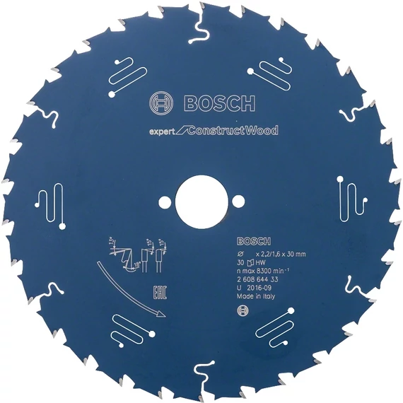 Bosch Expert for Construct Wood körfűrészlap akkus körfűrészhez, 230x30mm, 30fog