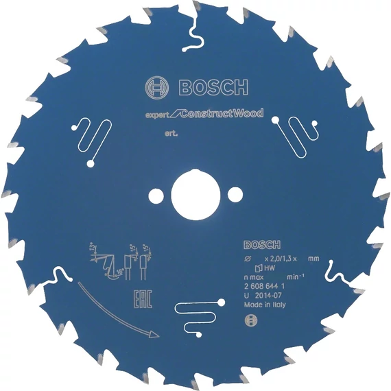 Bosch Expert for Construct Wood körfűrészlap kézi körfűrészhez, 184x16mm, 24fog