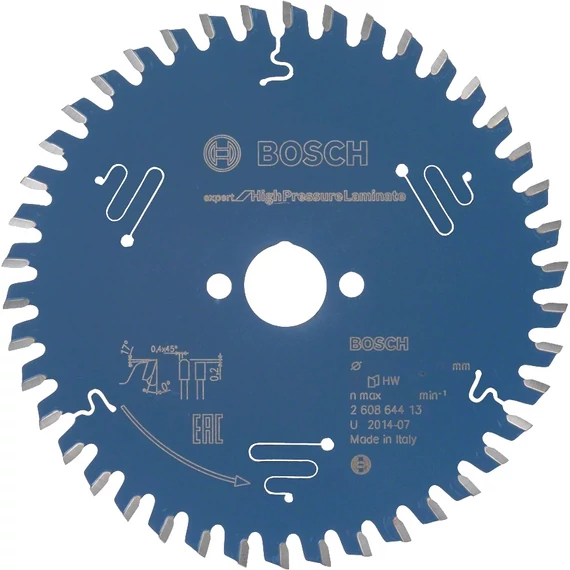 Bosch Expert for High Pressure Laminate körfűrészlap kézi körfűrészhez, 160x20mm, 48fog