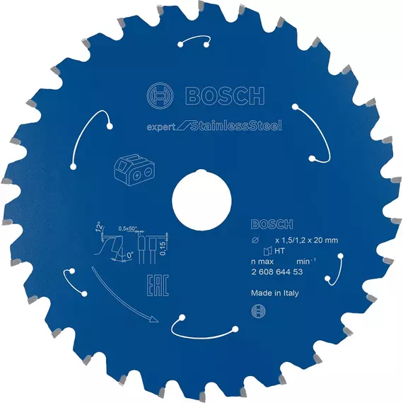 Bosch Expert for Stainless Steel körfűrészlap akkus kézi körfűrészhez, 140x20mm, 30fog